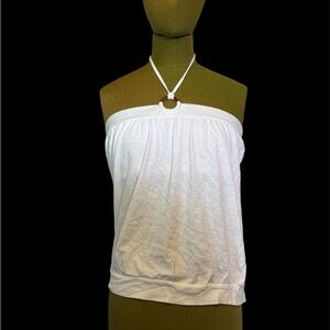 Chic White Halter Blouse